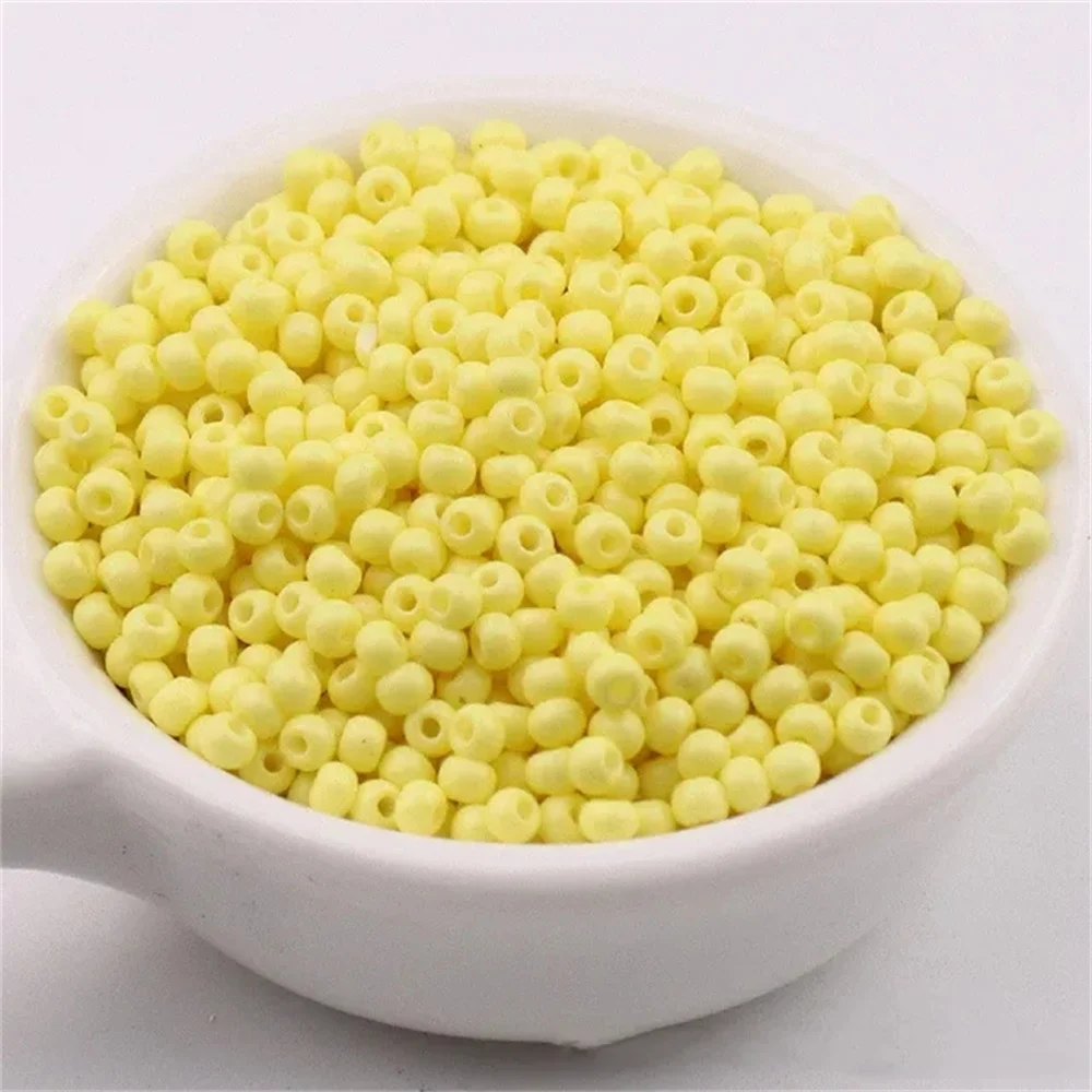 High-Quality Wear-Resistant Solid Color Glass Rice Beads for Handmade DIY Projects