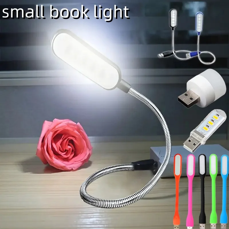 LED Desk Lamp 1pc USB DC 5V Flexo Reading Light Adjustable Portable Bedside