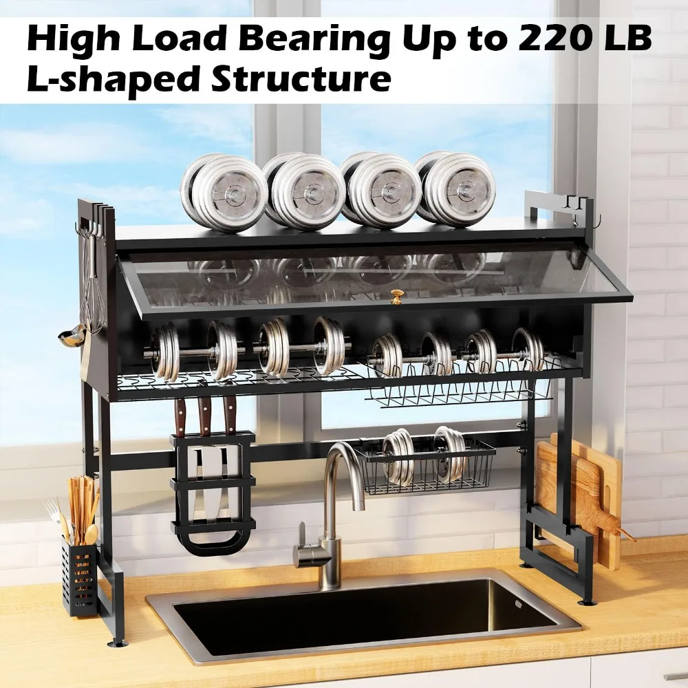 Dish Drying Rack Kitchen Over The Sink Drying Rack Adjustable Stainless Steel Bowls And Cutlery Drainers Organizer For Kitchen 5