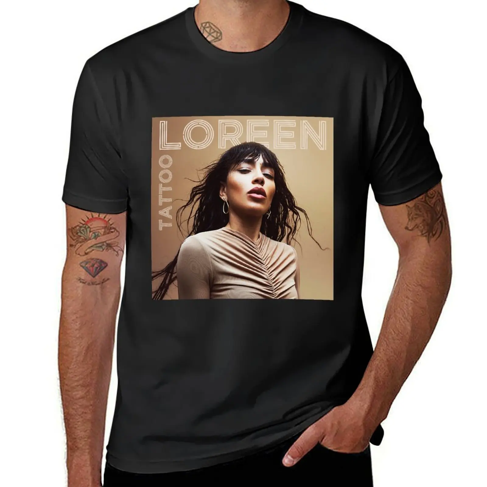 

Loreen tattoo 2023 Classic T-Shir T-Shirt vintage customs design your own tees men t shirts