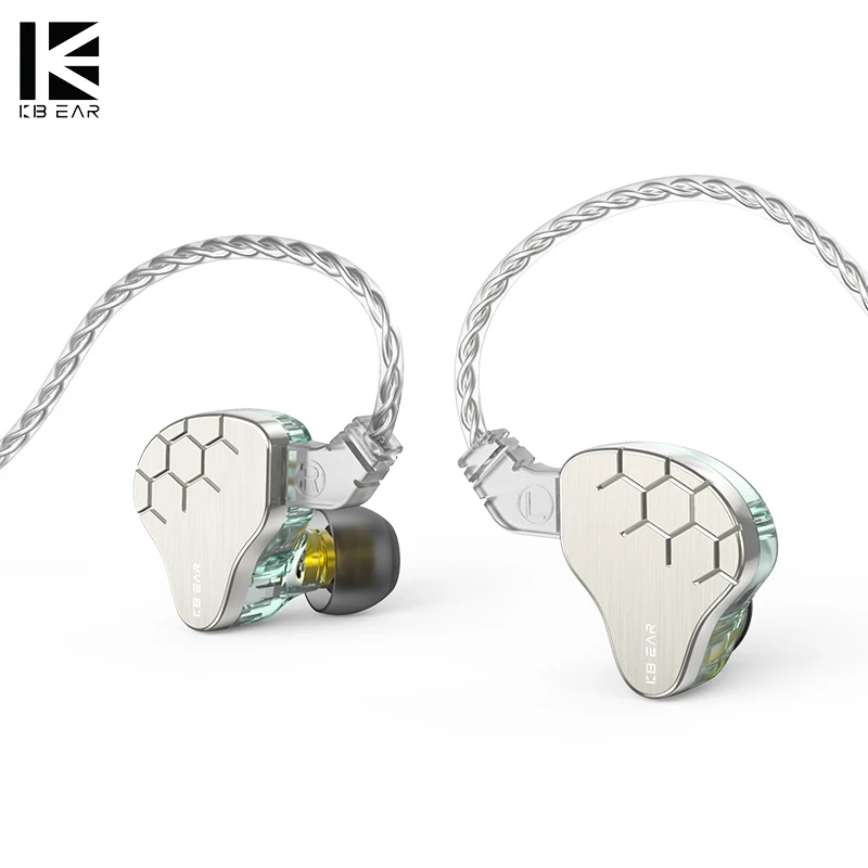 KBEAR 라크 하이브리드 1DD + 1BA 드라이버, KS1 헤드셋, HiFI 이어폰 케이블, 헤드폰 음악, 스포츠 인이어 모니터, 유선 헤드셋 이어버드, IEM