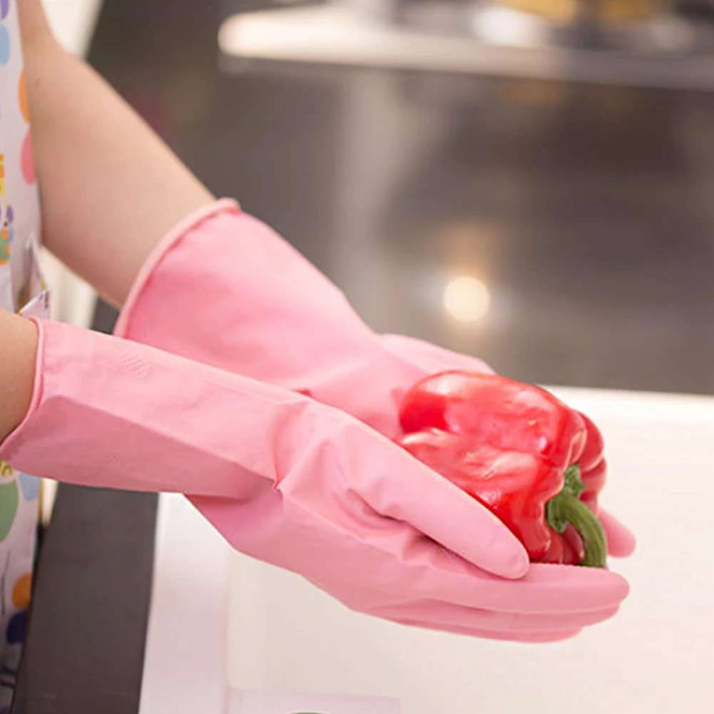 dishwashing gloves cleaning gloves Female waterproof rubber latex kitchen cleaning housework tools