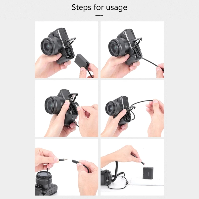 Power Adapter for DC Coupler LP-E12 Dummy Battery Charger Kit for M M2 M10 M50 100D Digital Cameras Replacement