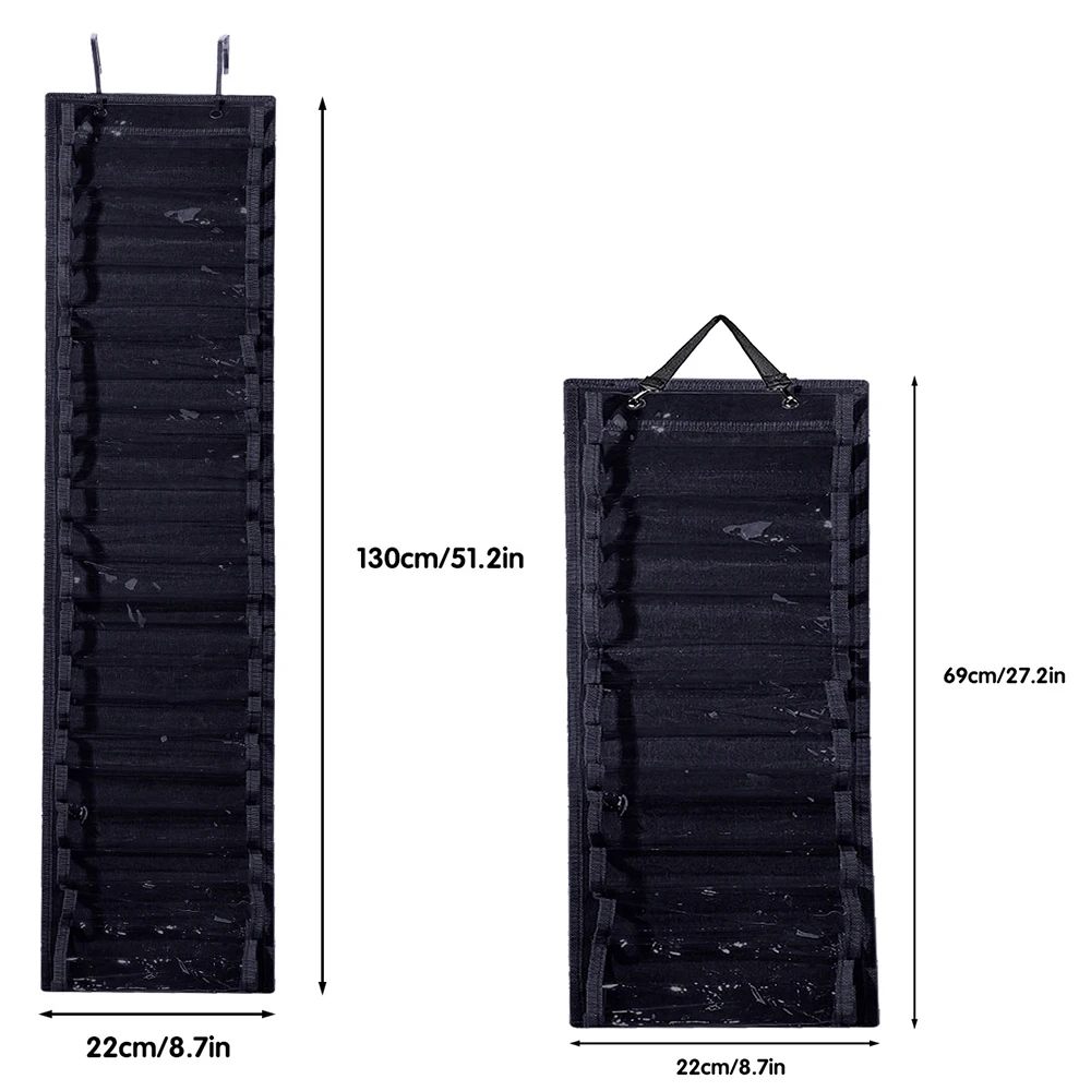 Vinyl Storage Holder 12/24 Grid Craft Vinyl Organizer Storage Hanging Bag with 2 Hook Vinyl Roll Hanging Pocket Bag for Door