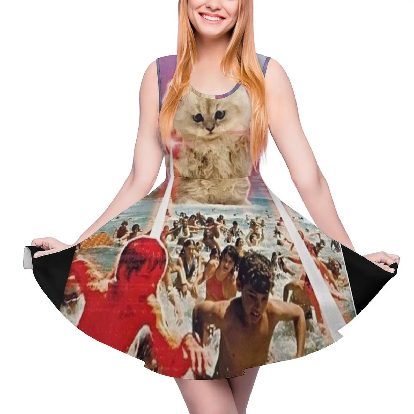 Laser cat Sleeveless Dress Dance dresses womens summer jumpsuit dress for women