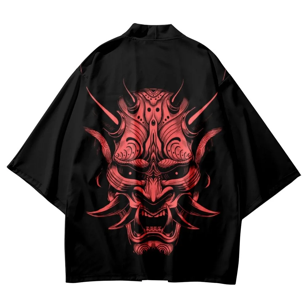 Large Size 6XL 5XL 4XL Fashion Japanese Anime Robe Cardigan Women Men Harajuku Demon Cosplay Shirts Yukata Haori Kimono
