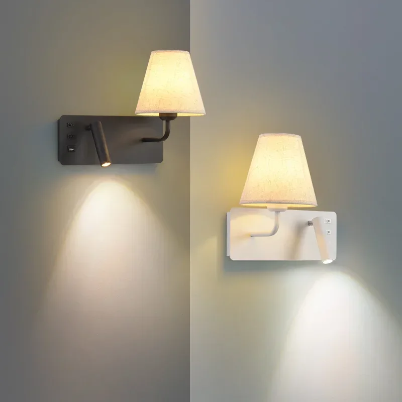 Reading Wall Lamp With Switch USB Living Room Foyer Bedroom Bedside Sconce Wall Light Aisle Home Indoor Decor Lighting Spotlight
