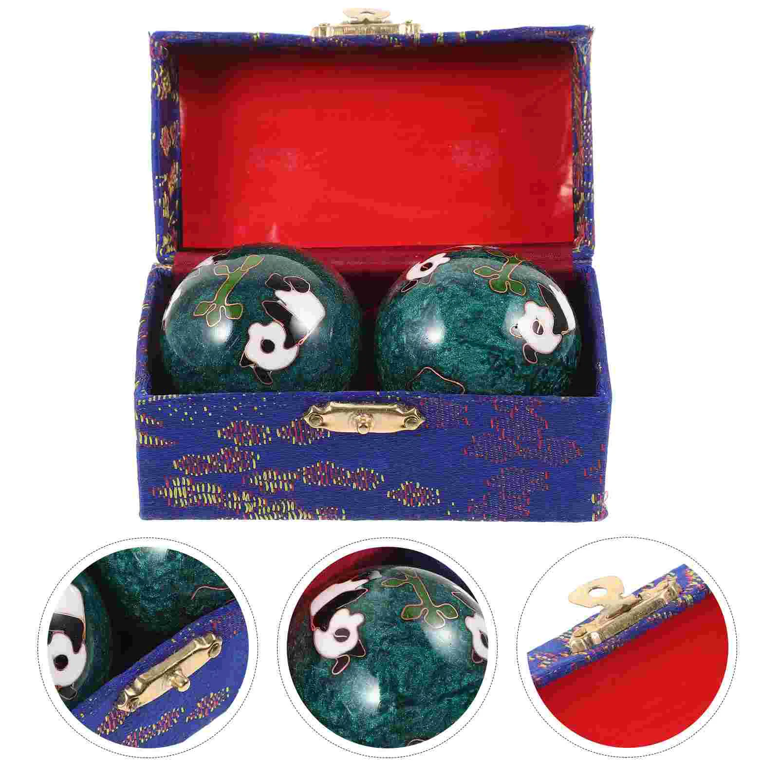 

2Pcs Adult Massage Balls Metal Handballs Hand Exercise Massage Balls Hand Rolling Balls
