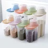 Transparent Pet Food Storage Container with Measuring Cup - Airtight Jar for Dog Cat Dry Food & Treats, Multi - Use Sealed