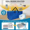 12 Pack Heavy Duty Extra Large Moving Bags with Backpack Straps & Large Vacuum Storage Bags Moving Supply Combo, Moving Totes wi 3