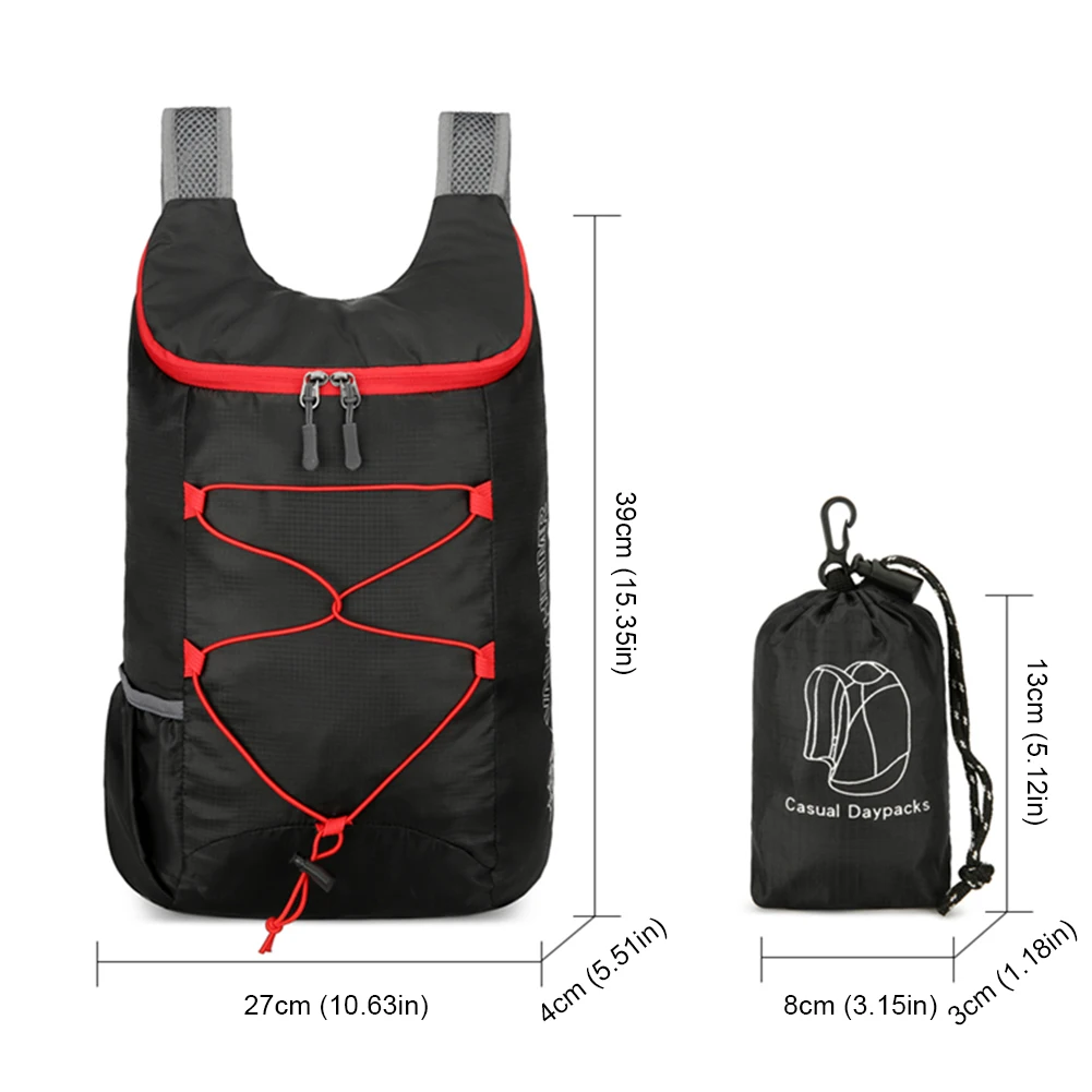 10L Foldable Portable Backpack Splashproof Folding Mountaineering Bag Ultralight Travel Daypack Bag Sports Daypack for Men Women
