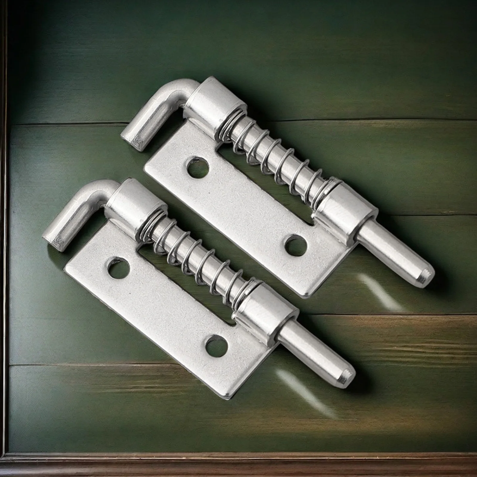 Spring Loaded Latch Pin 304 Stainless Steel Door Cabinet Hinges Latches Cabinet Hardware Distribution Box Latches 2PCS spring loaded latch pin