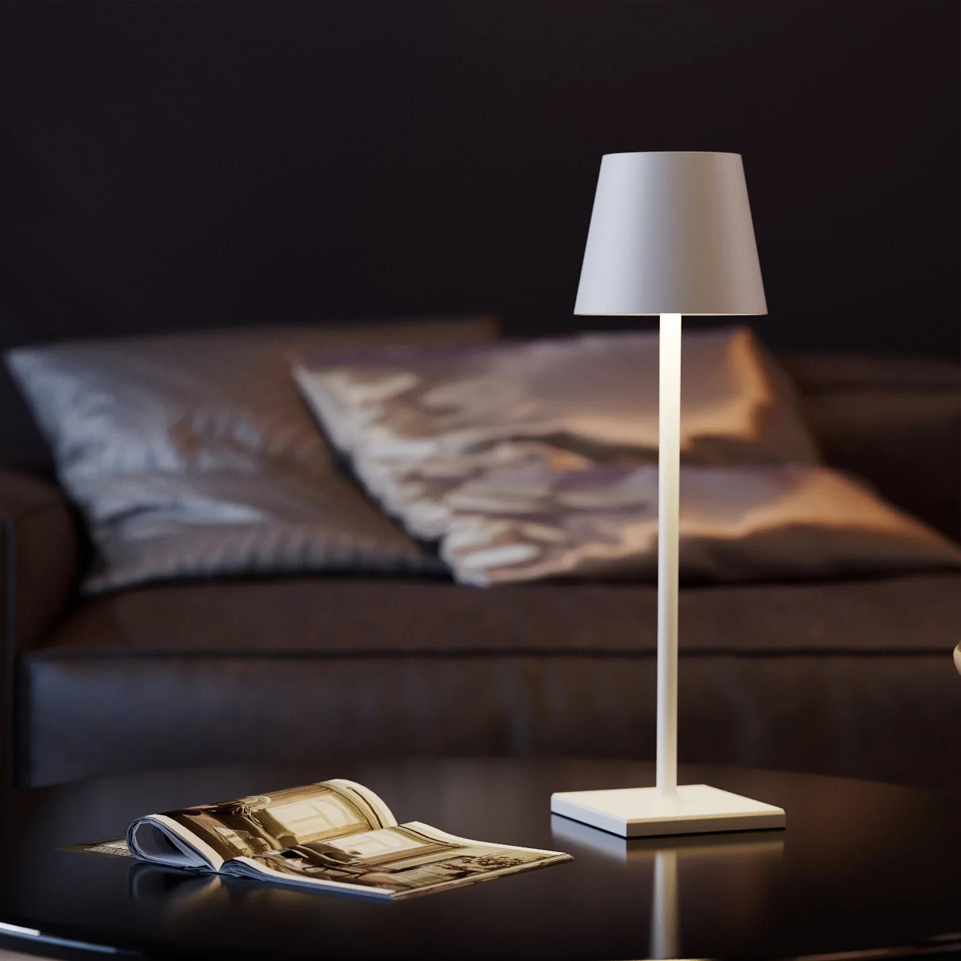 Creative Office Restaurant Bar Table Rechargeable Study Reading Touch Led Desk Light Lamp Usb Charging Port Cordless 5