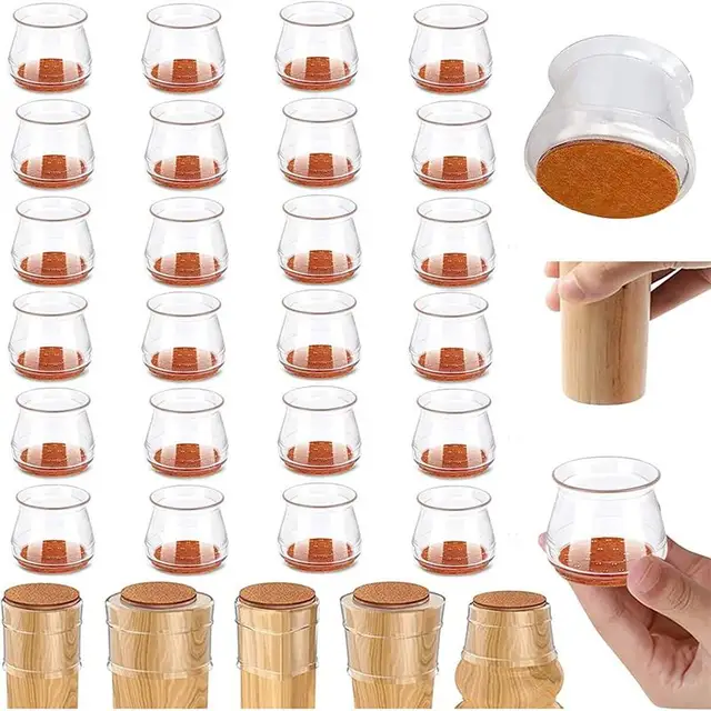 16 Darabos Szilikon Íróasztal Szék Lábvédői Filces Keményfa Padlók Számára Elasztikus Lábfedélpetét - Image 4