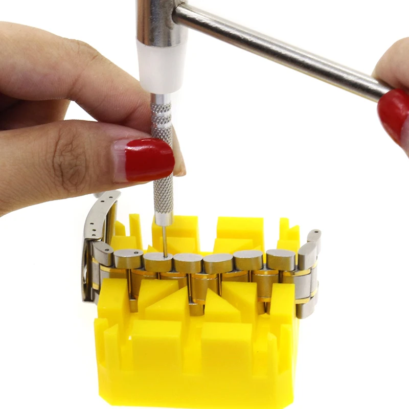 4Pcs/Set Watchband Bracelet Pin Punch Watch Strap Steel Punch Link Pin Remover Repair Tool Watchmaker Accessories watch strap tool