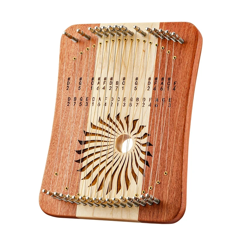Hluru 31 Strings Mini Thumb Kalyre 17 Kalimba Strings Finger Harp Wood Creative Beginner Musical Instrument