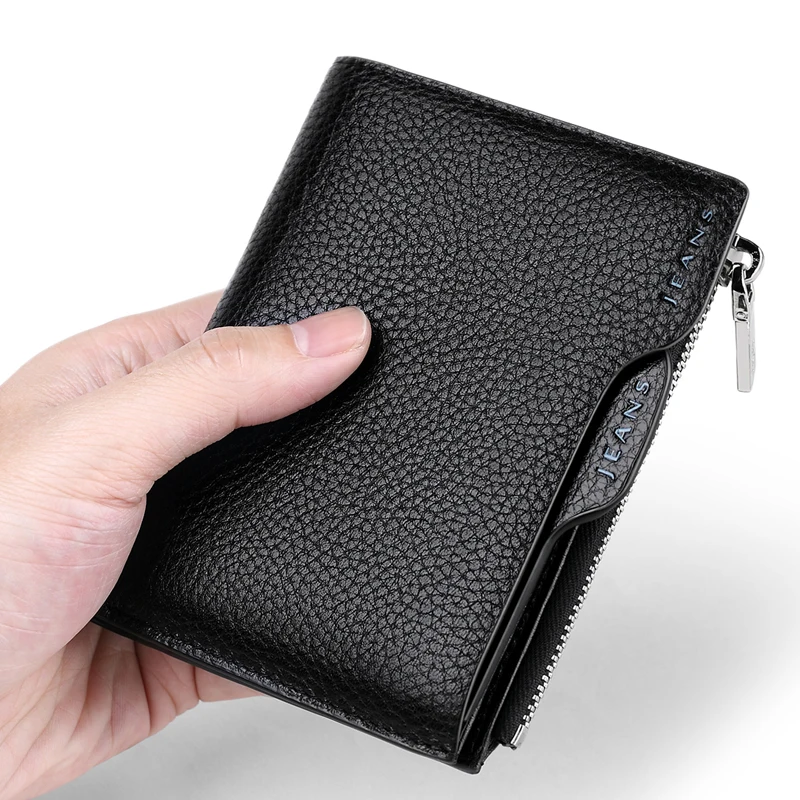 

2023 New Men's Short Wallet Cowhide Interlayer Mini Wallet WILLIAMPOLO Genuine Wallet Antimagnetic Card Bag Top Gift