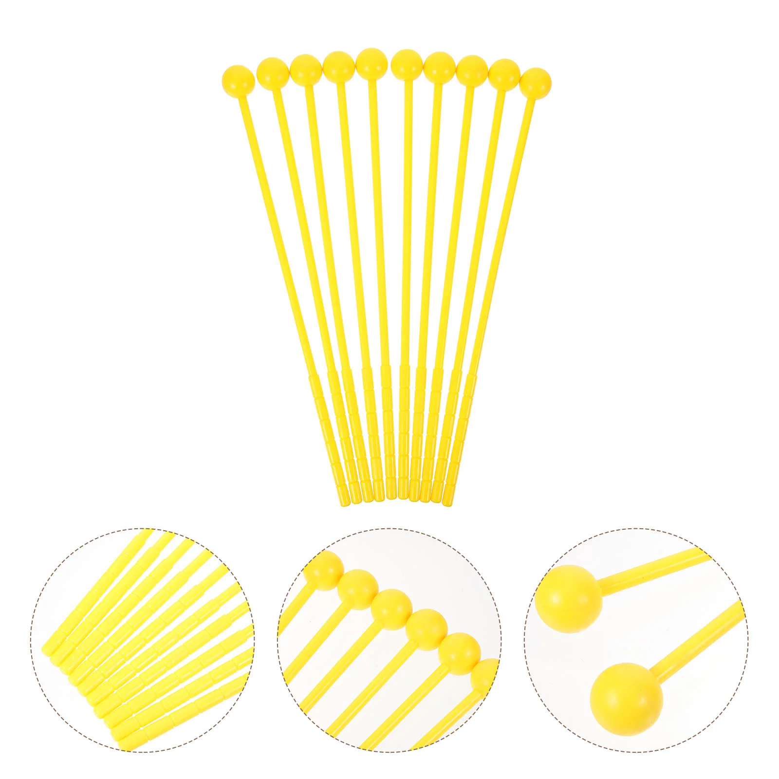 

10pcs Percussion Malletss Withstand Impactss Kids Stage Performance Percussion Drumsticks Plastic Marimba Drum Sticks