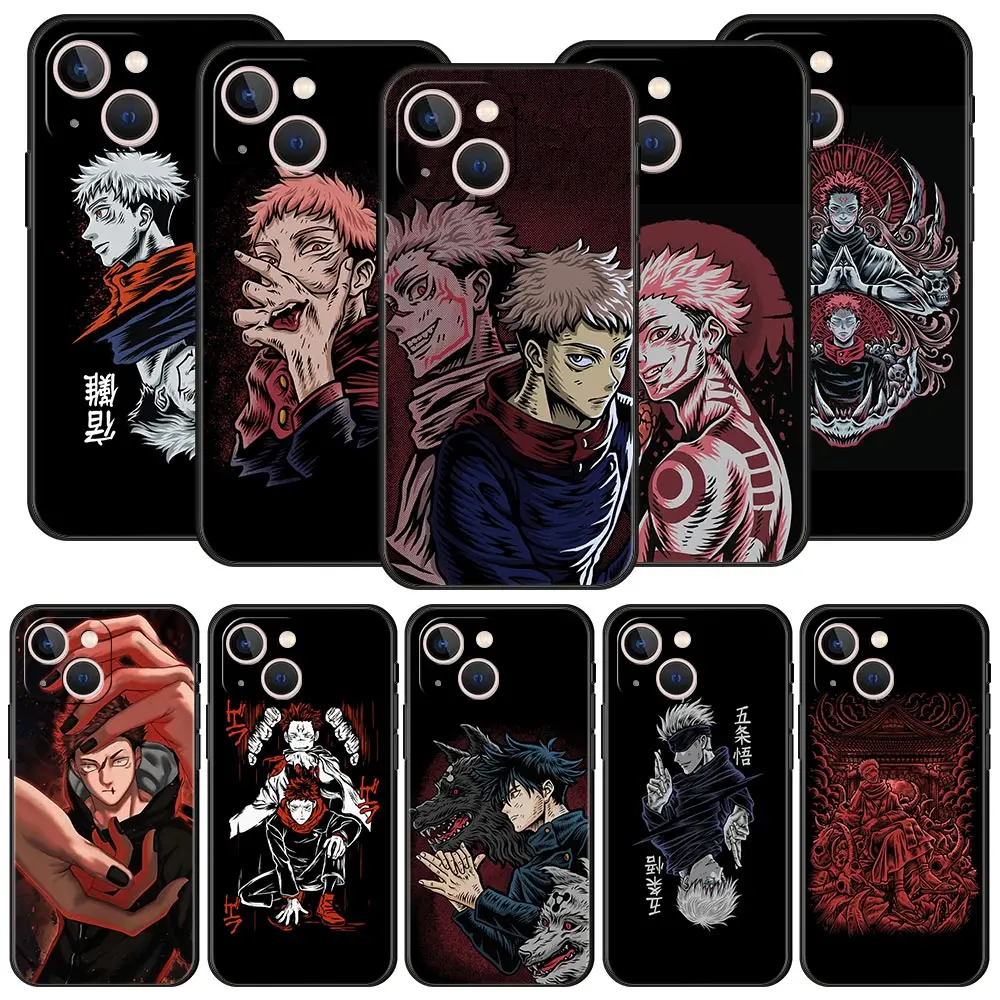 

Anime Jujutsu Kaisen Yuji Satoru Gojo Phone Case For iPhone 14 13 12 11 Pro Max Mini 7 8 Plus XR XS X SE 2020 Silicone Cover