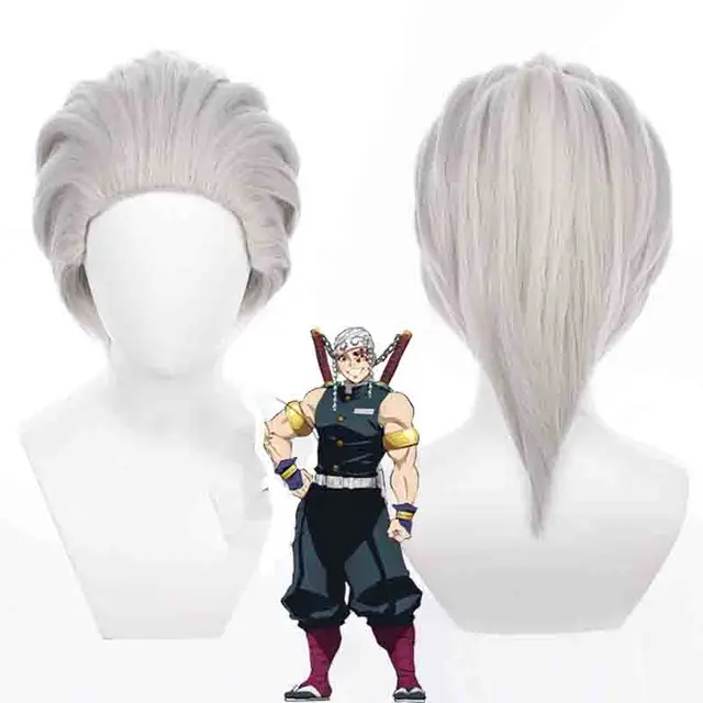 Anime demon slayer uzui tengen olho máscara tirar foto adereços cosplay  masculino estudante edição júnior handwork acessórios de cabelo - AliExpress