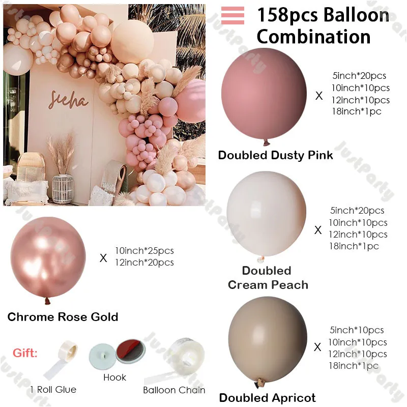 Globos retro color rosa rubor, 60 paquetes de 12 pulgadas, color rosa  polvoriento, cromado, oro rosa, blanco, arena, nude, para novia, baby  shower