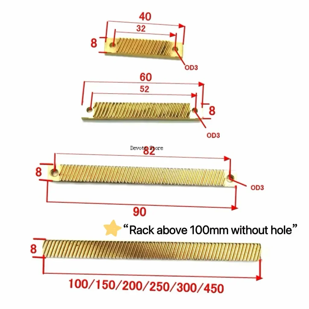 0.5M Optically Movable Rail Rack Helical Gear DIY Adjustment Sliding Table 40mm-500mm Length Rack 12/13/17 Teeth motor gear transmission gear