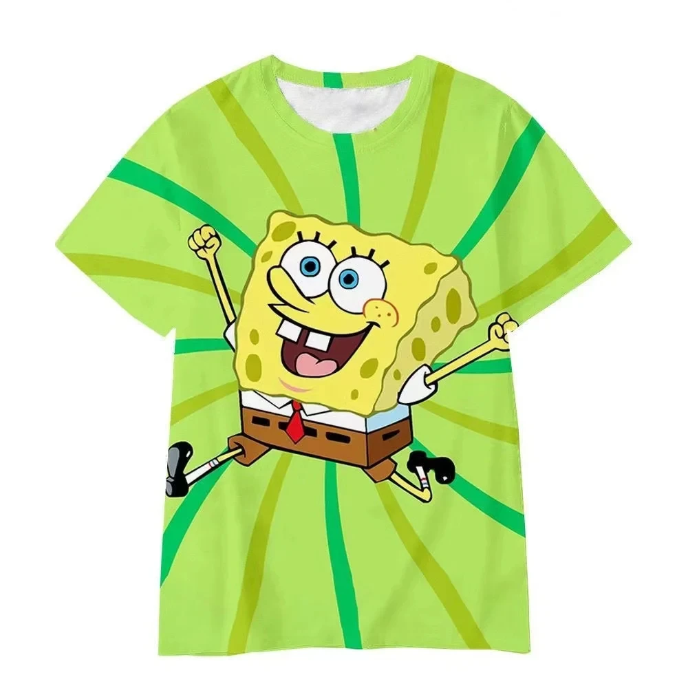 Disney The Same Summer Product For Men Women N-ninjagos SpongeBob SquarePants Joint The Same kids Short-sleeved T-shirt clothes 4