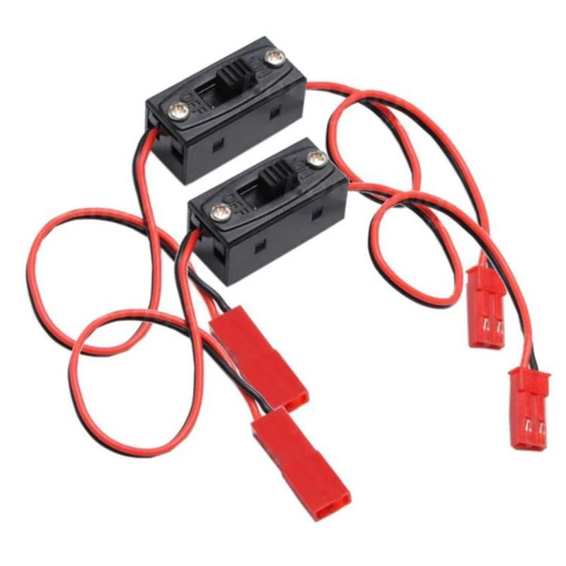 2 Pz On/Off Interruttore Di Alimentazione Ricevitore Connettore Jst Per Hsp Rc 1/10 1/8 Auto Cingolato Fuoristrada Multi-Rotore Aereo