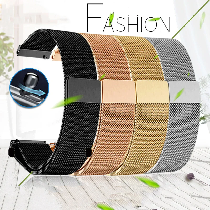 Milan Magnetic Mesh Watchband Bracelet - Elegant and Versatile Strap