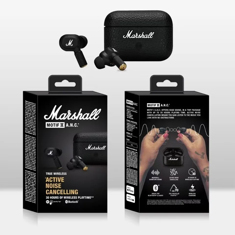 NEW Marshall MOTIF II ANC True Bluetooth 5.2 Headphones Active