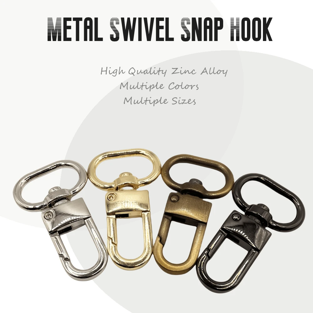 5 teile/paket 13-19mm Metall gürtel Riemen Schnallen drehbar Snap Feder haken Karabiner verschluss Clips Hund für Geldbörse DIY Leder Bastel tasche – Detail 1