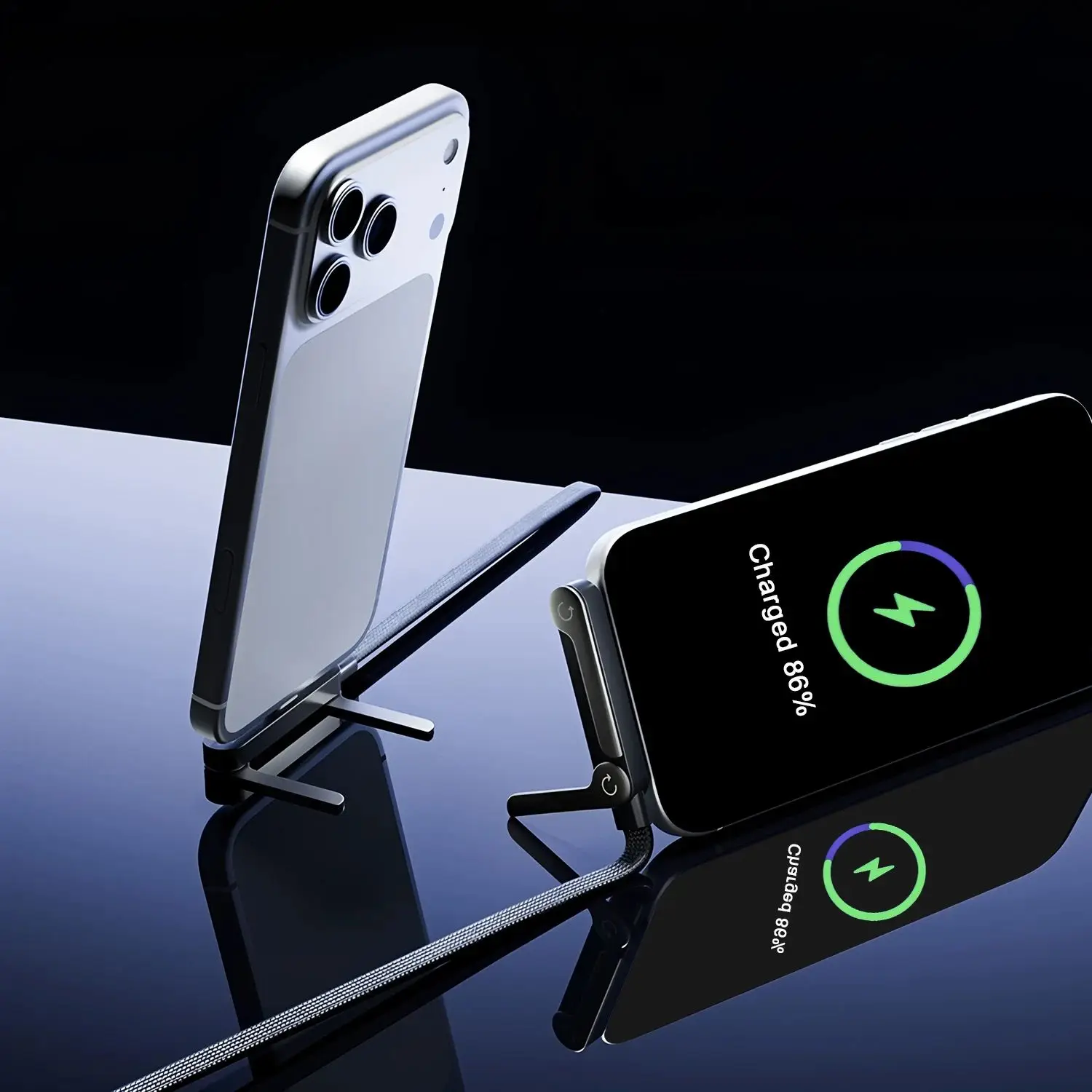 2-IN-1 타입-C 케이블 접이식 휴대폰 거치대 240W 고속 충전 데이터 케이블 다기능 휴대폰 충전 브래킷 듀얼 PD 케이블