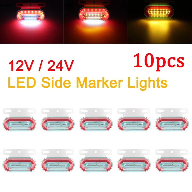 

8x 12V 12 LED Car Truck Side Marker Lights External Lights Signal Indicator Lamp Warning Tail Trailer Light 3 Modes
