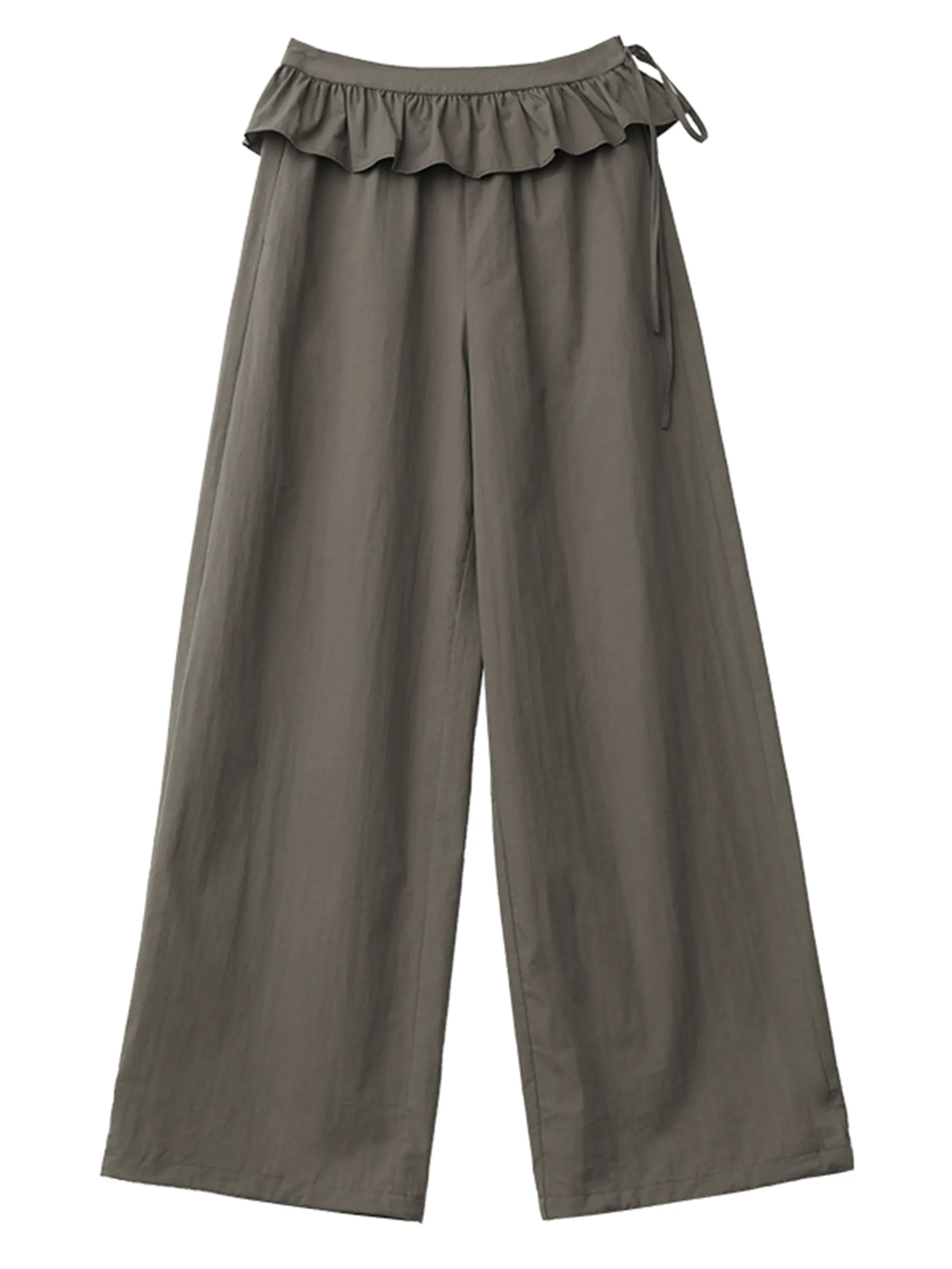 CHIC VEN Fashion Damesbroek Effen Losse Casual Broek met Elastische Taille en Wijde Pijpen Damesbroek voor Meisjes Lente/Zomer 2026_voghion.com