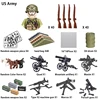 40 Pcs/Lot WW2 military characters WWII soldiers army building blocks assembling bricks national army weapons toys for children 5