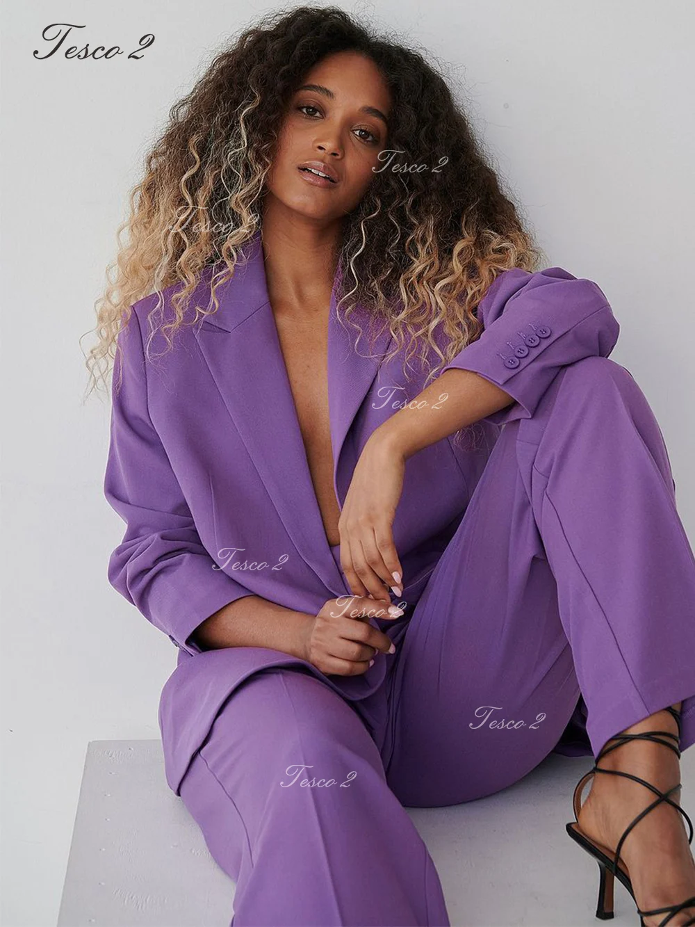 New Fashion Women Suit Loose Fitting Wide Leg Pants Suit For Office Outfits Women For Women Business Office Suit