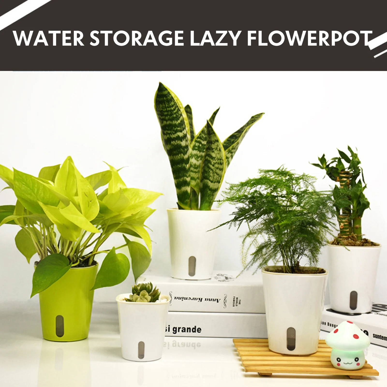 Hydroponic Automatic Water Absorption 2-layer Succulent Flower Pot Self-watering Flower Pot Hydroponic Lazy flower pot hydroponic flower pot plant pot