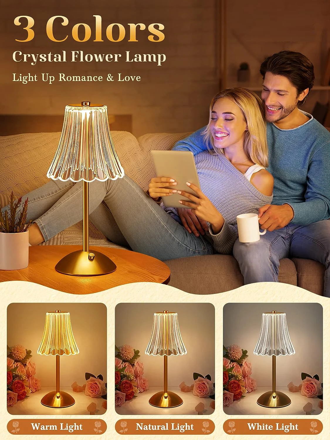 LED Touch Sensor Rechargeable Night Light for Home and Hospitality Decor