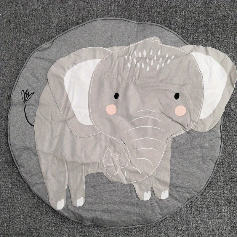 Baby Deluxe Cozy Crawling Mat-Safe & Soft Thick Cotton, Easy to Clean, 3D Animal Design, Perfect for Infant Play & Room Decor