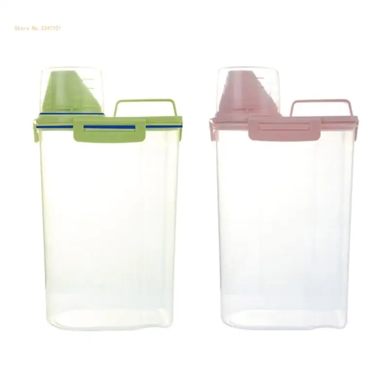 

Pet Storage Container Sealed Small Plastic Bin with Large Pour Spout Dropship