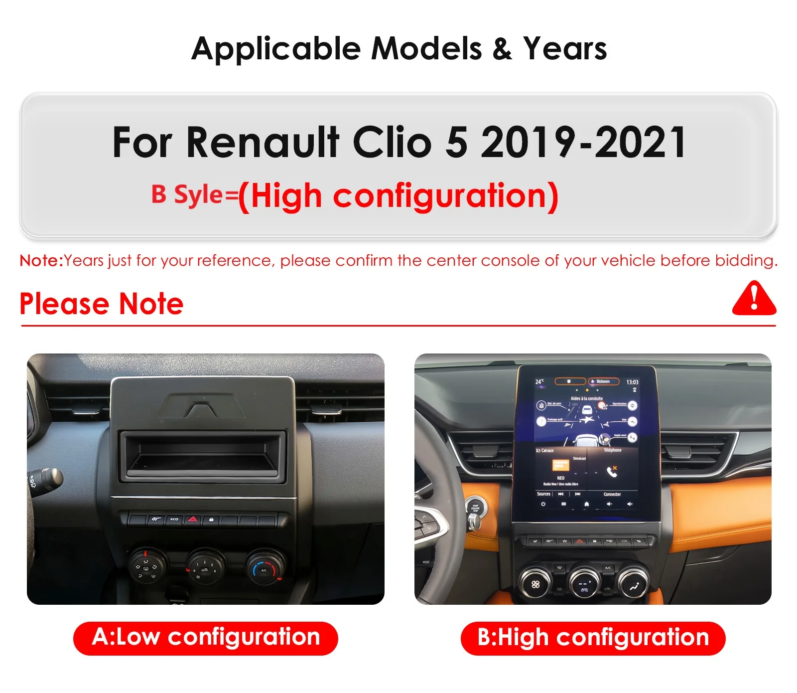 Snapdragon 8-Kern Android 14 Autoradio für Renault Clio 5 2019 2020 2021 Carplay 360-Grad-Kamera Auto-Multimedia-Player GPS-Stereoanlage – Detail 4