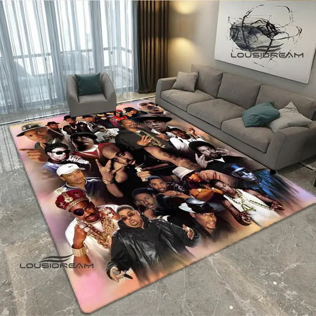힙합 스타일의 거실과 침실에 생기를 불어넣는 대형 카펫