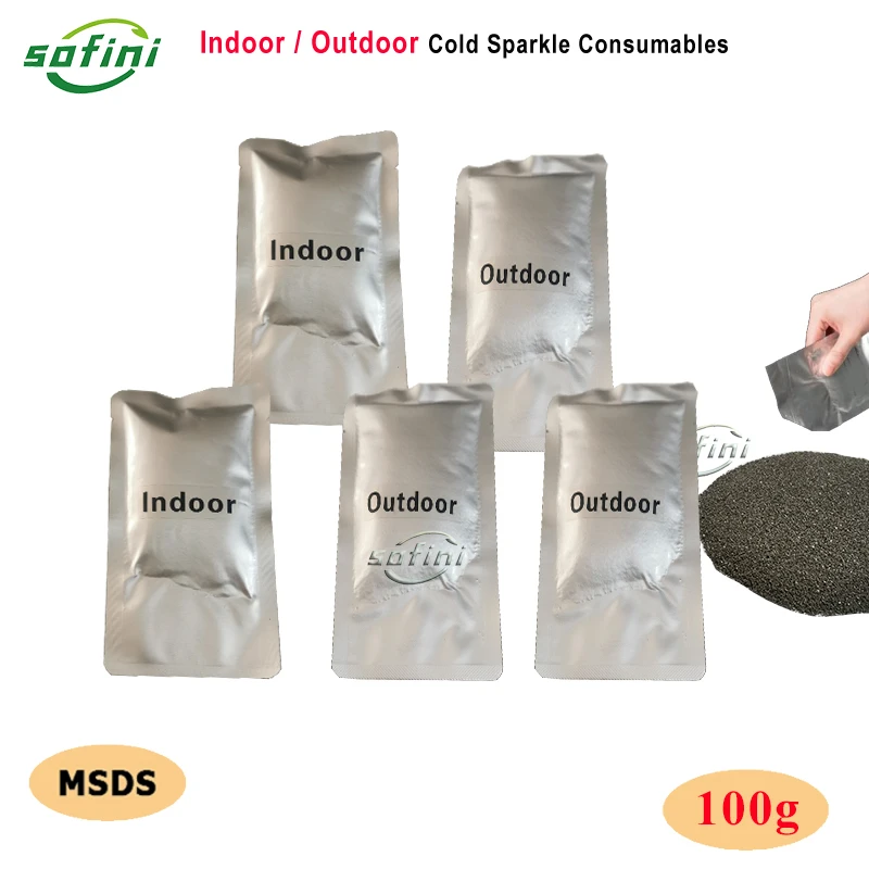 Ti Powder 100g/Bag Powder For Stage Cold Spark Fountain Machine MSDS Certification Spark For Indoor outdoor cold spark powder