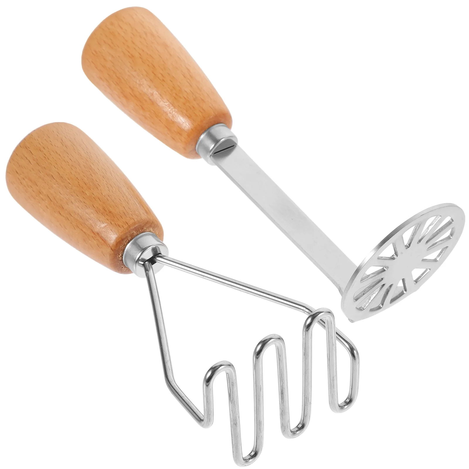 

2 Pcs Potato Masher Vegetable Strainer for Potatoes Filter Crusher Manual Grinding Tool