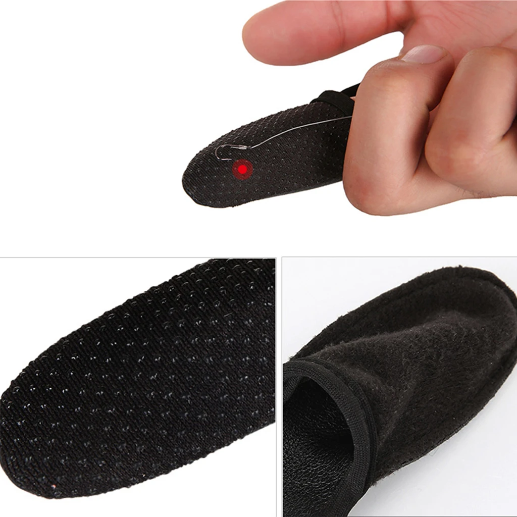 Casting Single-finger Fishing Glove Protector Finger Stall NonSlip Fishermen PU Leather Gloves for Surf Fishing Accessorie Black