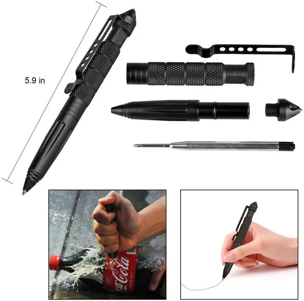 Tactische Pen Multifunctionele Aluminium Noodglazen Breker Pen Outdoor Camping Survival Tools