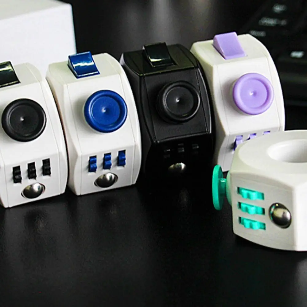 Spinning Top Fidget Ring Toys Multiple Gameplay Options Fingertip Sprocket Hand Spinner Chain Ring Diy Plastic