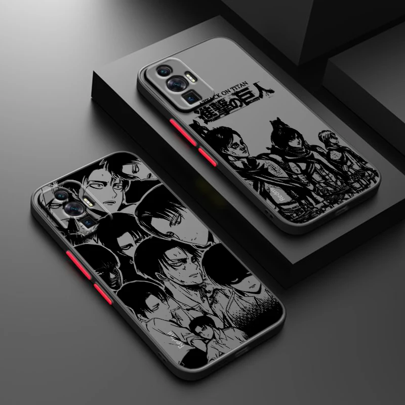 Attack On Titan Anime Per Redmi 12C 11A 10X 10C 10A 9C Nfc 9At 9A 9T 8A 7A A2 Plus Power Custodia Per Telefono Traslucida Smerigliata