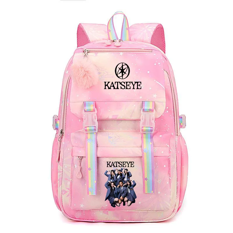 Zaino Katseye alla Moda, Borsa da Giorno per Esterni, Bellissimo Regalo per i Fan di Chao, Borsa Casual per Studentesse, Zaino per Bambini - immagine 3