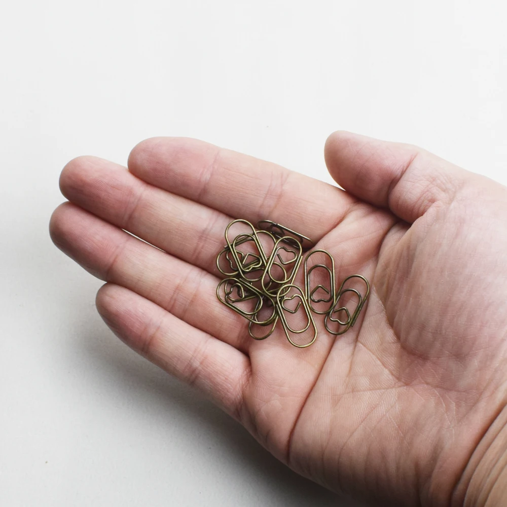 Mini Metal Paperclip Bookmark Binder Marking Paper Clips School Office Accessories 10pcs